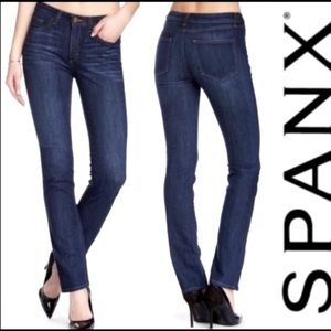 SPANX the slim X straight dark wash jean